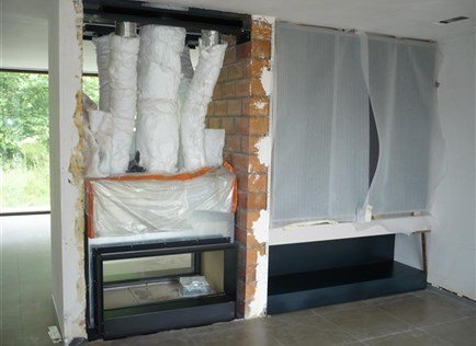 Haardbekleding met warmgewalst plaatstaal